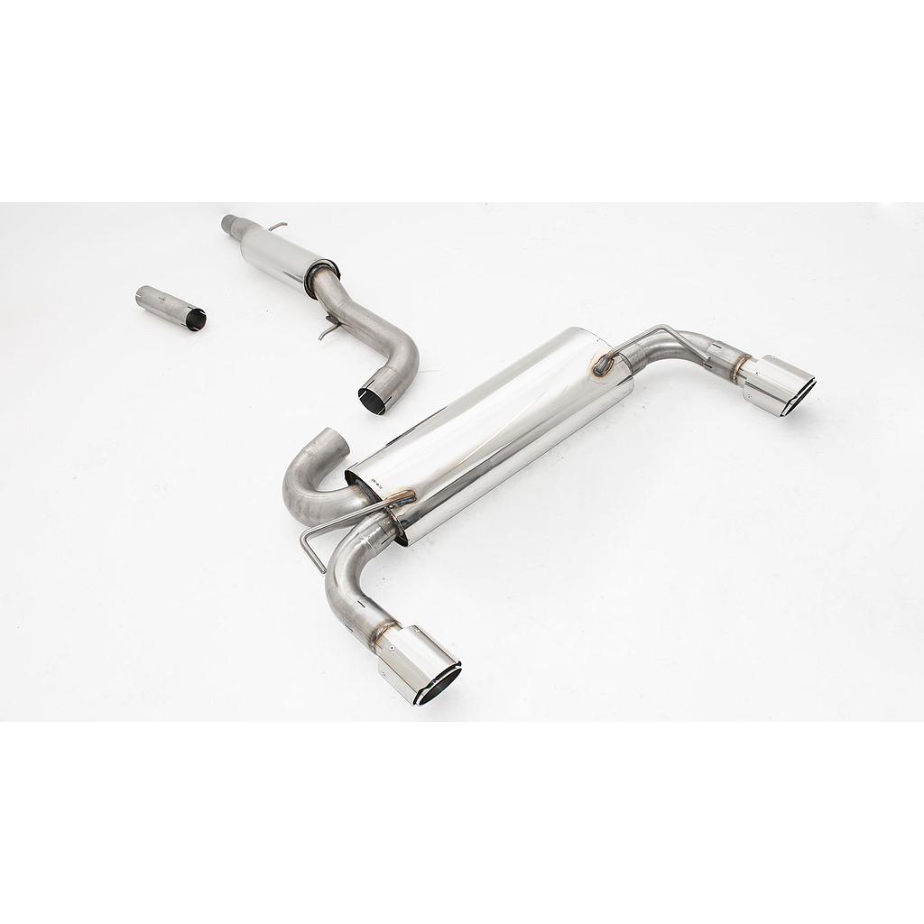 Silenziatore sportivo da 3 pollici (76 mm) per impianto doppio VW Golf IV