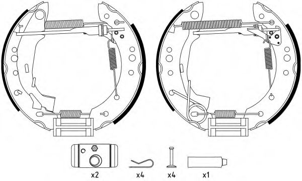 Bremsbscken-Kit C2 / C3  (Lucas)