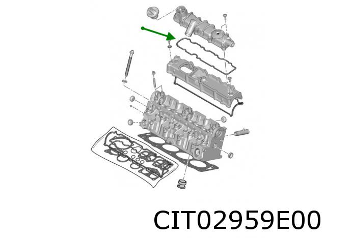 Ventildeckeldichtung Gehäuse oben Berlingo / Xsara / Jumpy