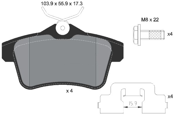 Brake Pad Set, disc brake