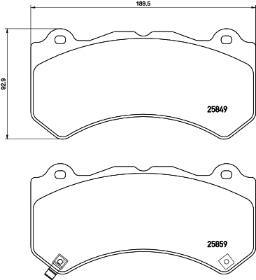 Plaquettes de frein avant Cherokee Grand Cherokee IV 2010- BREMBO