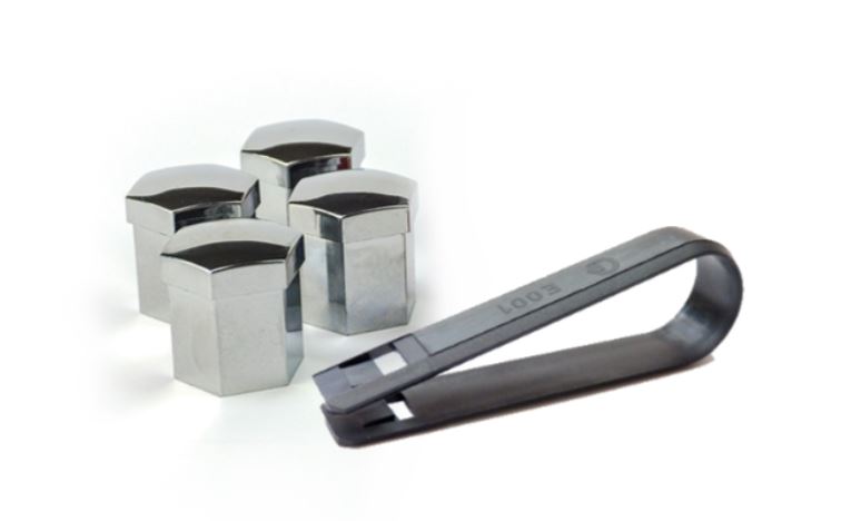 Abdeckkappen Radschrauben 21mm - Chrom (VPE 20)