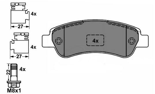 BremsbelÃ¤ge hinten Ducato