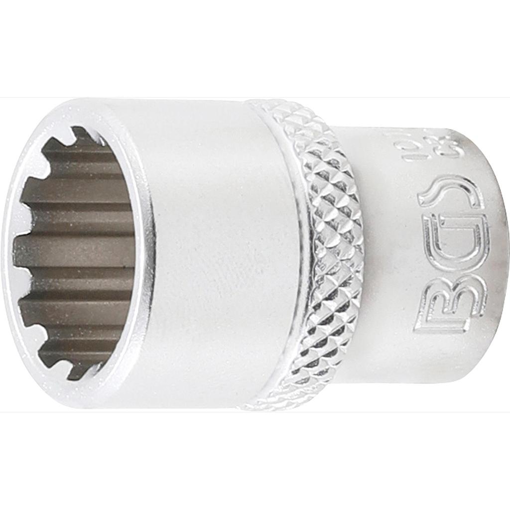 Steckschlüssel-Einsatz Gear Lock | Antrieb Innenvierkant 6,3 mm (1/4&quot;) | SW 12 mm