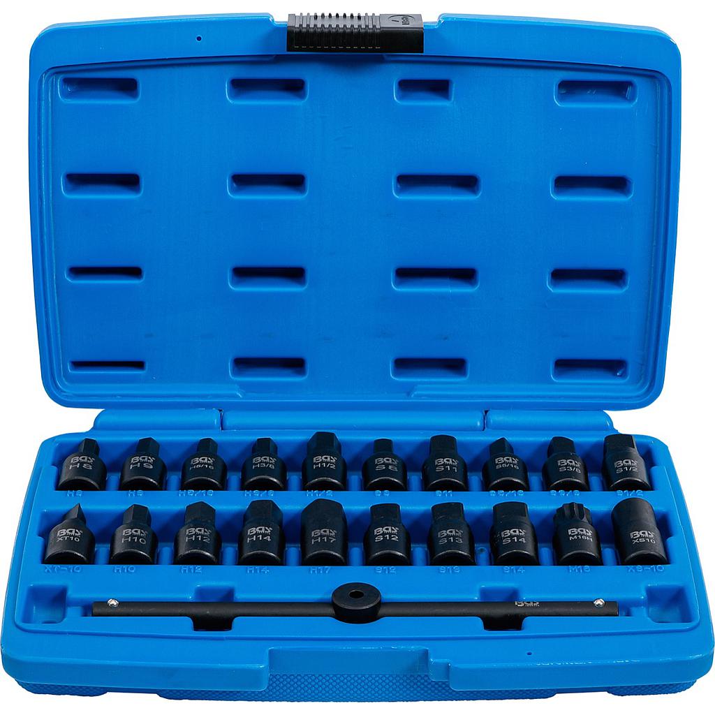 Ölwannen-Spezial-Einsatz-Satz | Antrieb Innenvierkant 10 mm (3/8&quot;) | 21-tlg.