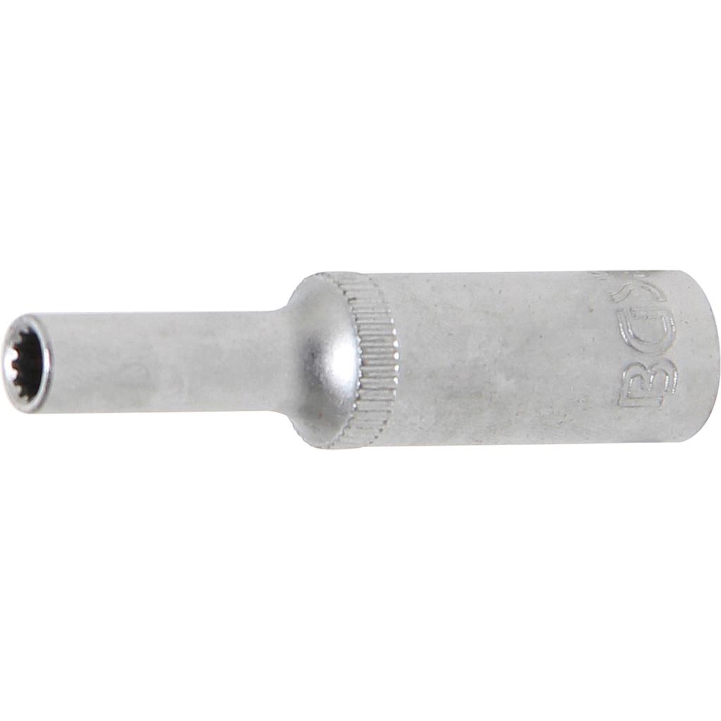 Steckschlüssel-Einsatz Gear Lock, tief | Antrieb Innenvierkant 6,3 mm (1/4&quot;) | SW 4 mm