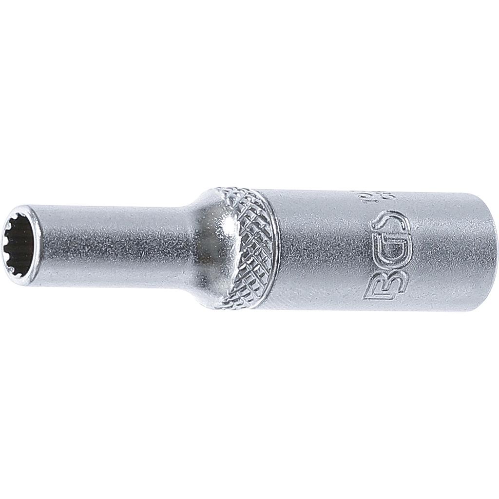 Steckschlüssel-Einsatz Gear Lock, tief | Antrieb Innenvierkant 6,3 mm (1/4&quot;) | SW 5 mm