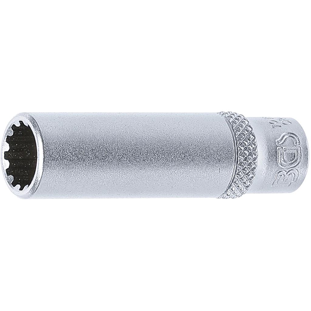 Steckschlüssel-Einsatz Gear Lock, tief | Antrieb Innenvierkant 6,3 mm (1/4&quot;) | SW 9 mm