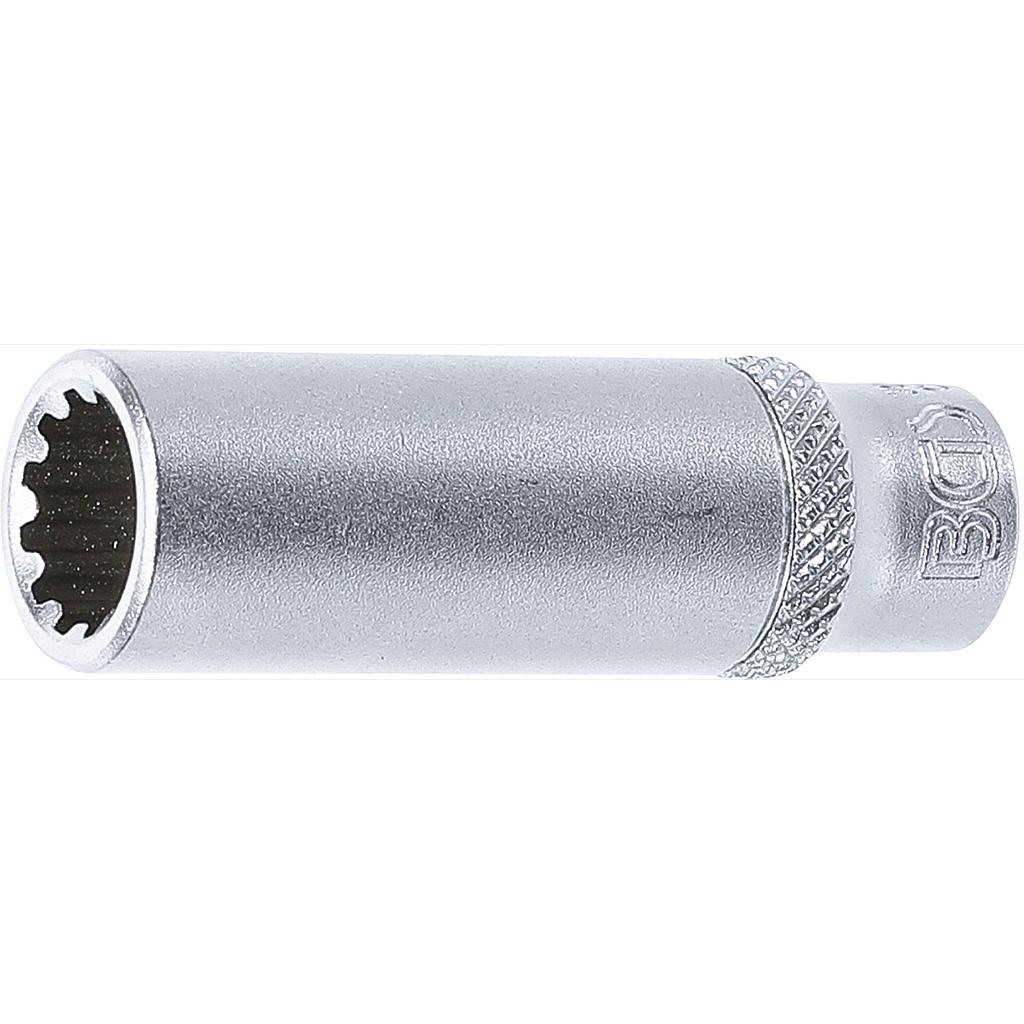 Steckschlüssel-Einsatz Gear Lock, tief | Antrieb Innenvierkant 6,3 mm (1/4&quot;) | SW 10 mm