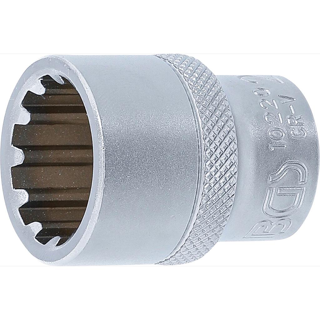 Steckschlüssel-Einsatz Gear Lock | Antrieb Innenvierkant 12,5 mm (1/2&quot;) | SW 20 mm