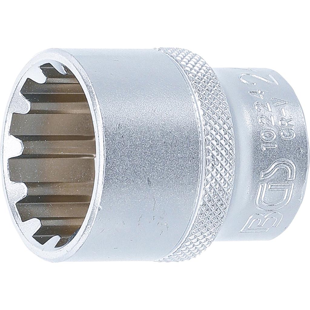Steckschlüssel-Einsatz Gear Lock | Antrieb Innenvierkant 12,5 mm (1/2&quot;) | SW 24 mm