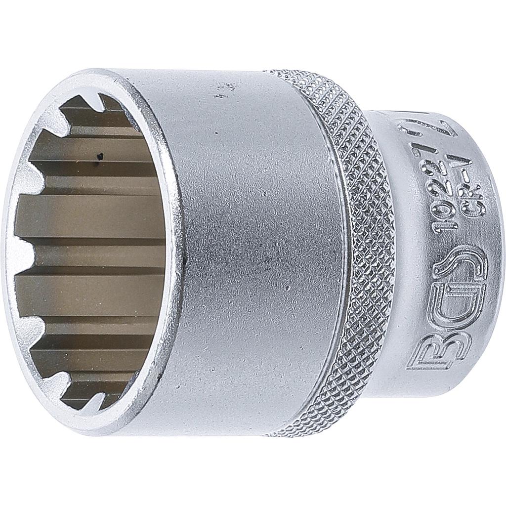Steckschlüssel-Einsatz Gear Lock | Antrieb Innenvierkant 12,5 mm (1/2&quot;) | SW 27 mm