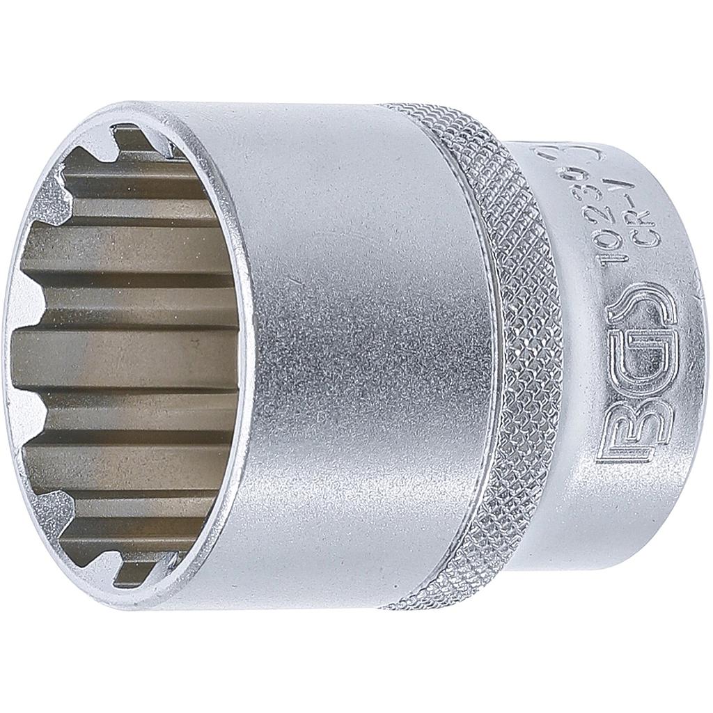 Steckschlüssel-Einsatz Gear Lock | Antrieb Innenvierkant 12,5 mm (1/2&quot;) | SW 30 mm