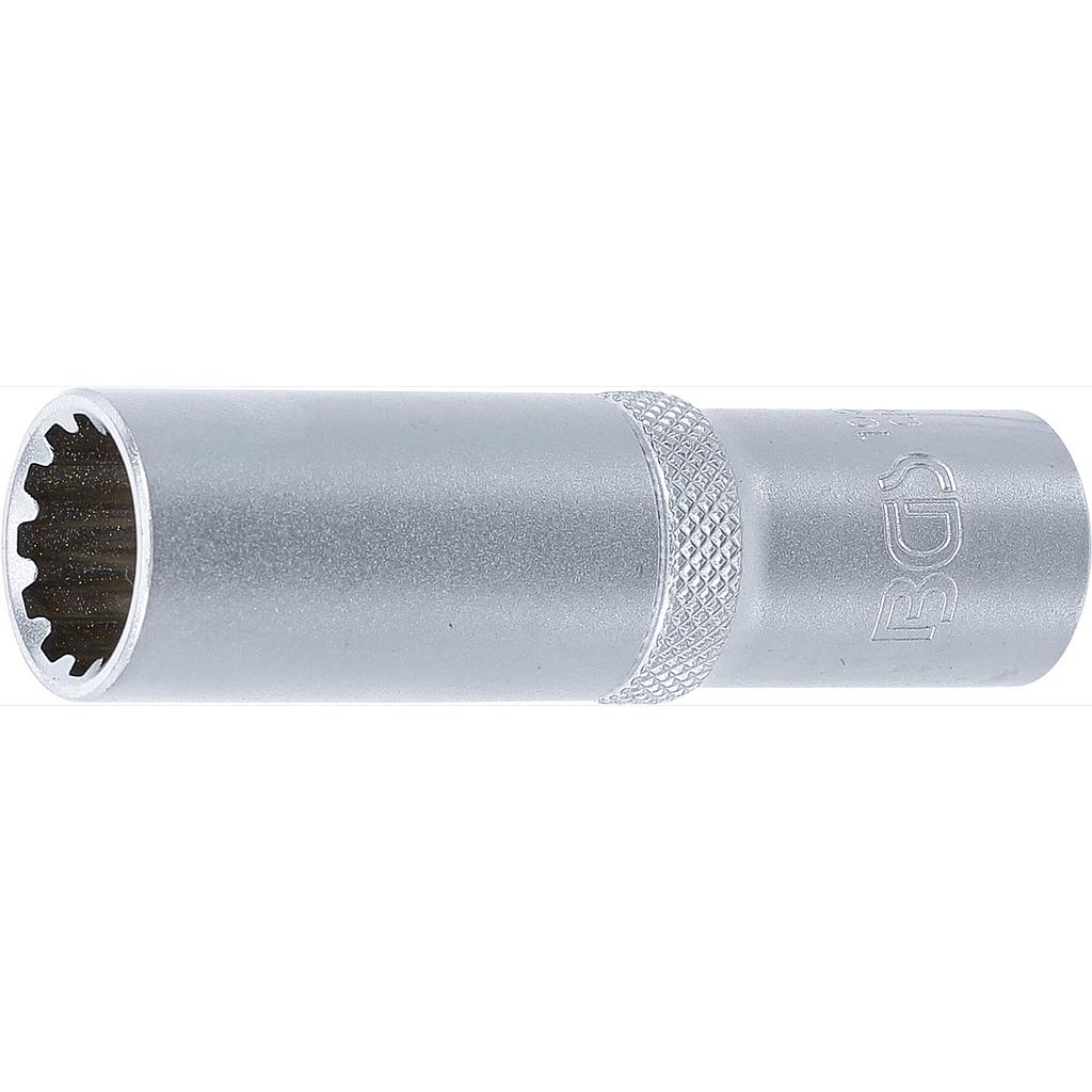 Steckschlüssel-Einsatz Gear Lock, tief | Antrieb Innenvierkant 12,5 mm (1/2&quot;) | SW 15 mm