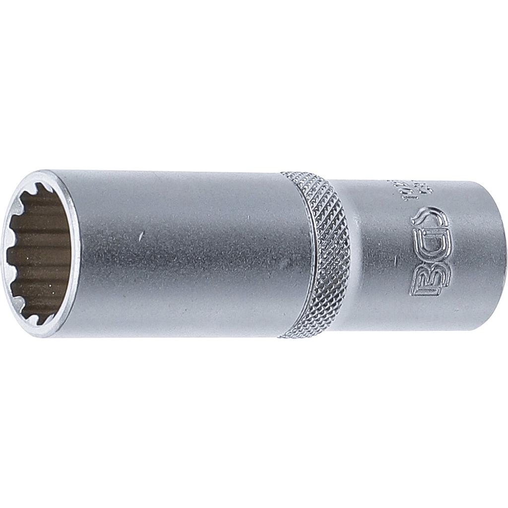 Steckschlüssel-Einsatz Gear Lock, tief | Antrieb Innenvierkant 12,5 mm (1/2&quot;) | SW 18 mm