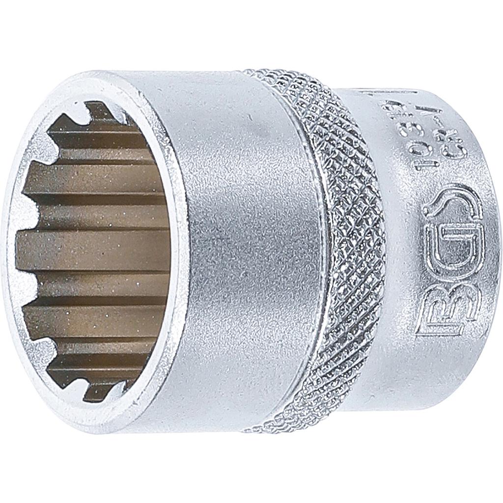 Steckschlüssel-Einsatz Gear Lock | Antrieb Innenvierkant 10 mm (3/8&quot;) | SW 19 mm