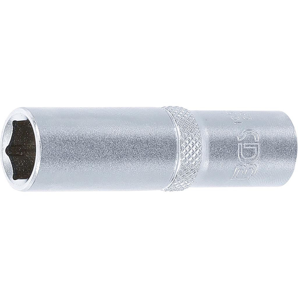 Steckschlüssel-Einsatz Sechskant, tief | Antrieb Innenvierkant 10 mm (3/8&quot;) | SW 12 mm