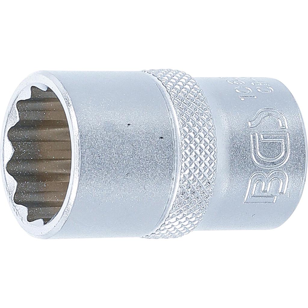 Steckschlüssel-Einsatz Zwölfkant | Antrieb Innenvierkant 12,5 mm (1/2&quot;) | SW 17 mm