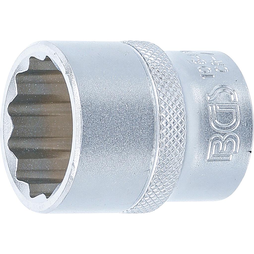 Steckschlüssel-Einsatz Zwölfkant | Antrieb Innenvierkant 12,5 mm (1/2&quot;) | SW 23 mm