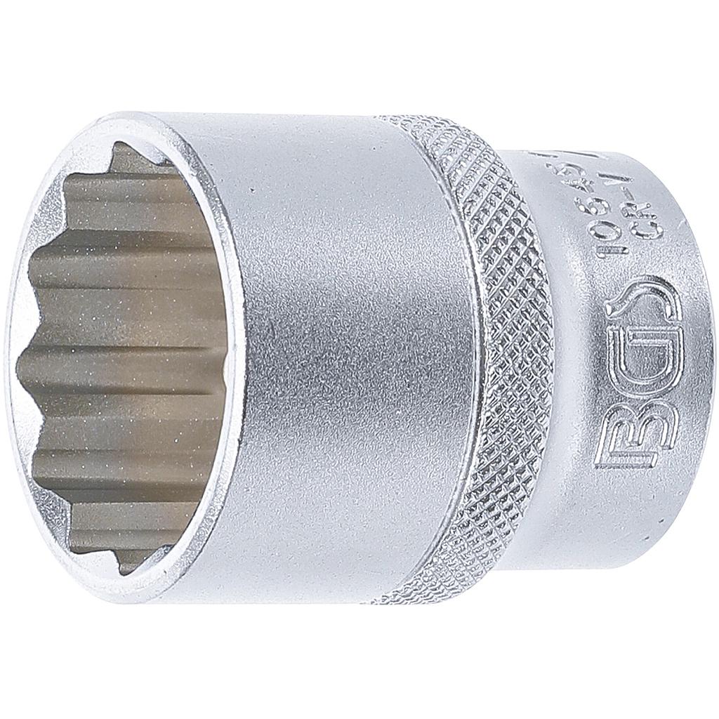 Steckschlüssel-Einsatz Zwölfkant | Antrieb Innenvierkant 12,5 mm (1/2&quot;) | SW 27 mm