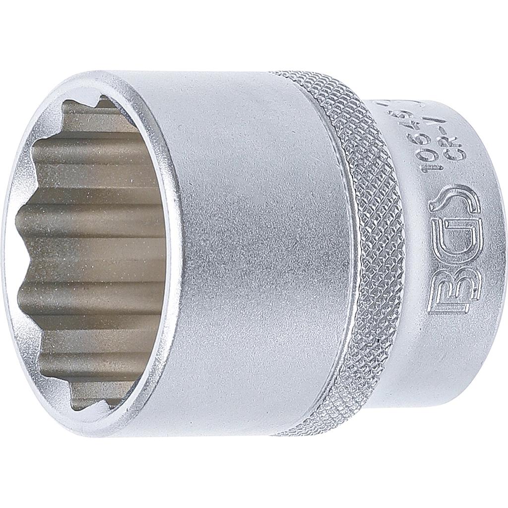 Steckschlüssel-Einsatz Zwölfkant | Antrieb Innenvierkant 12,5 mm (1/2&quot;) | SW 30 mm