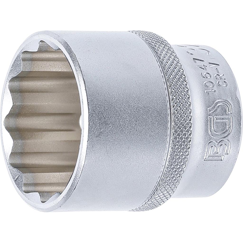 Steckschlüssel-Einsatz Zwölfkant | Antrieb Innenvierkant 12,5 mm (1/2&quot;) | SW 32 mm