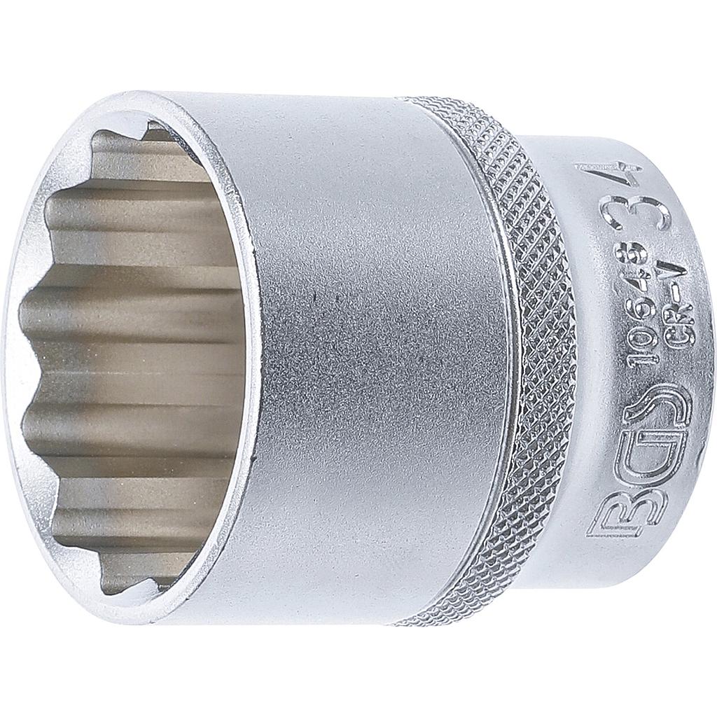 Steckschlüssel-Einsatz Zwölfkant | Antrieb Innenvierkant 12,5 mm (1/2&quot;) | SW 34 mm