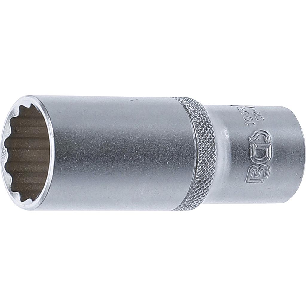 Steckschlüssel-Einsatz Zwölfkant, tief | Antrieb Innenvierkant 12,5 mm (1/2&quot;) | SW 22 mm