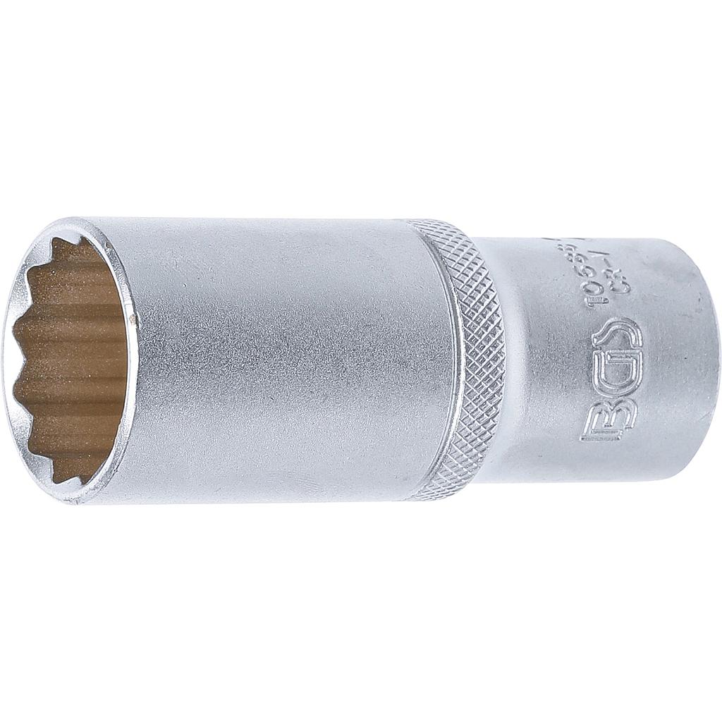 Steckschlüssel-Einsatz Zwölfkant, tief | Antrieb Innenvierkant 12,5 mm (1/2&quot;) | SW 24 mm