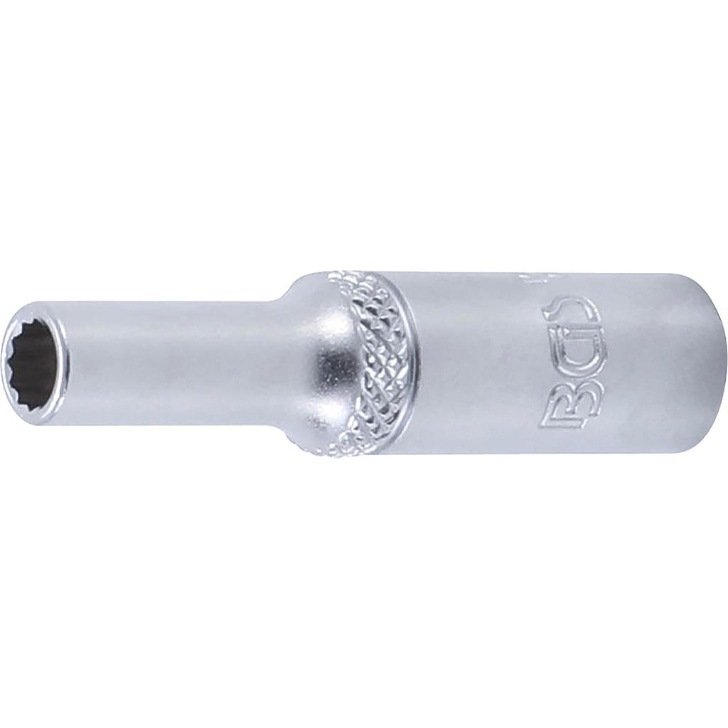Steckschlüssel-Einsatz Zwölfkant, tief | Antrieb Innenvierkant 6,3 mm (1/4&quot;) | SW 5 mm
