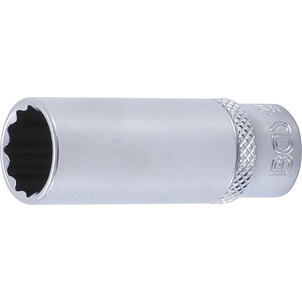 Steckschlüssel-Einsatz Zwölfkant, tief | Antrieb Innenvierkant 6,3 mm (1/4&quot;) | SW 13 mm