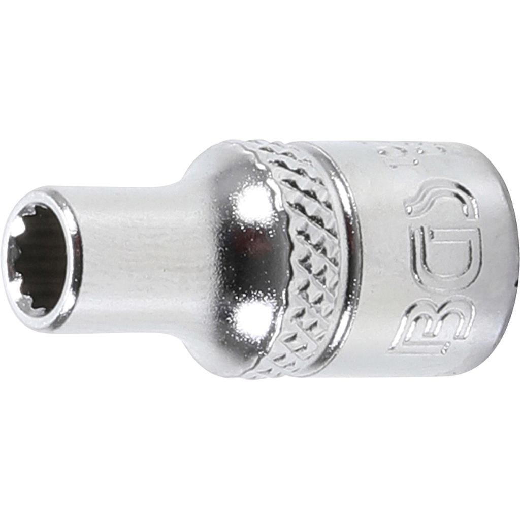 Steckschlüssel-Einsatz Zwölfkant | Antrieb Innenvierkant 6,3 mm (1/4&quot;) | SW 4,5 mm