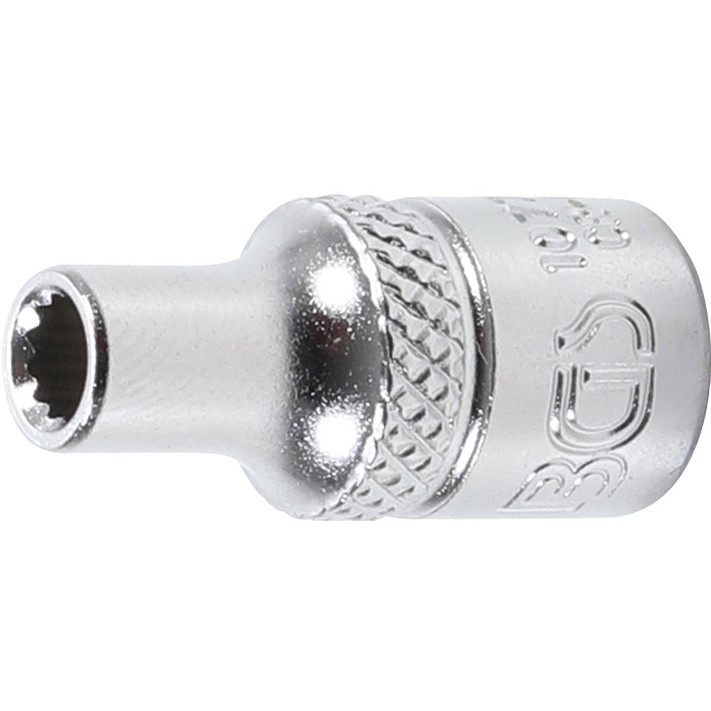 Steckschlüssel-Einsatz Zwölfkant | Antrieb Innenvierkant 6,3 mm (1/4&quot;) | SW 4 mm