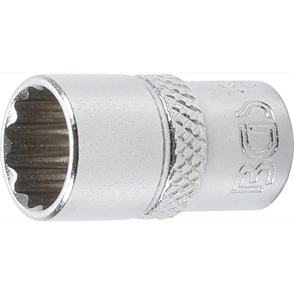 Steckschlüssel-Einsatz Zwölfkant | Antrieb Innenvierkant 6,3 mm (1/4&quot;) | SW 10 mm