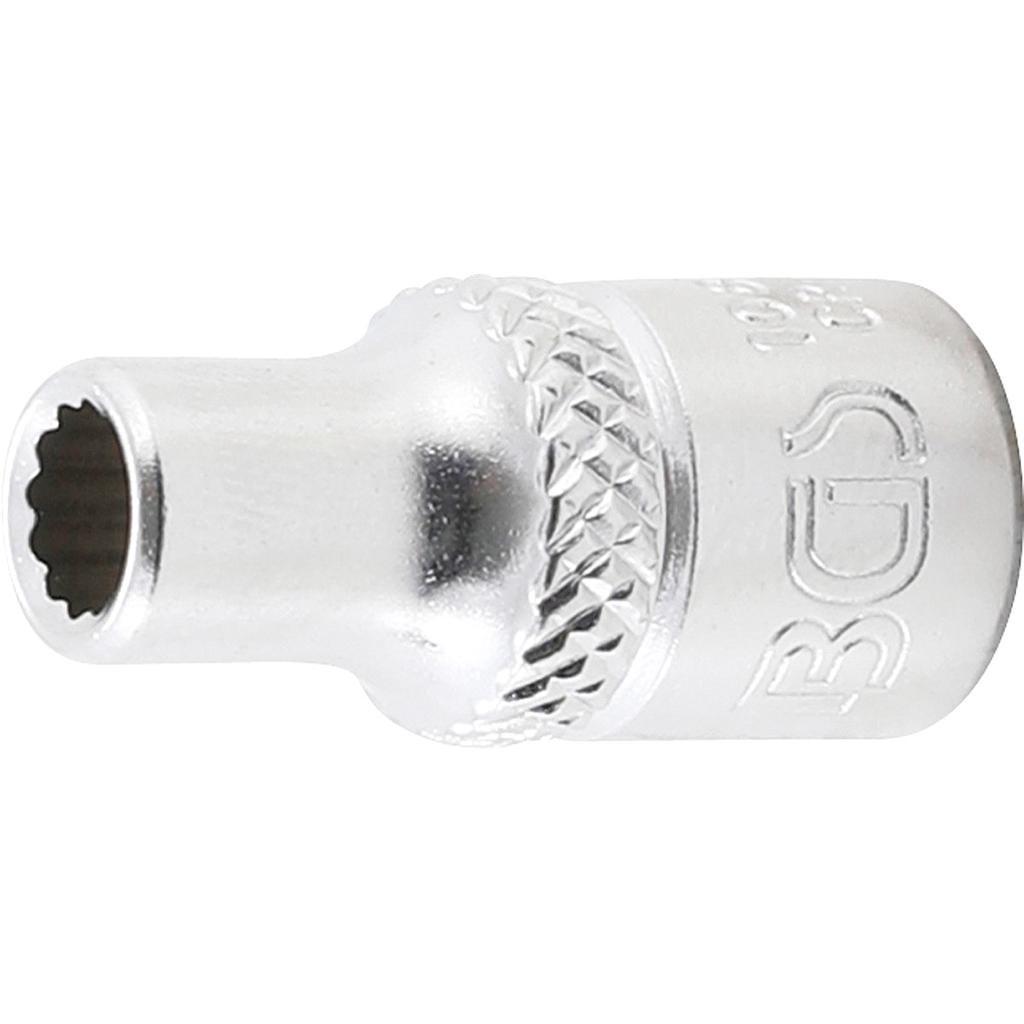 Steckschlüssel-Einsatz Zwölfkant | Antrieb Innenvierkant 6,3 mm (1/4&quot;) | SW 3/16&quot;