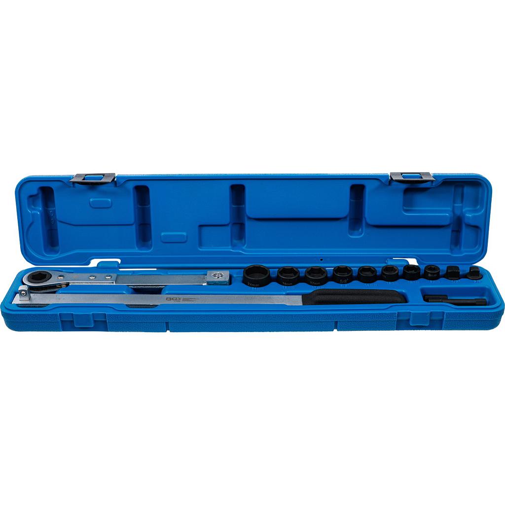 Rippen-Keilriemen-Ein- und Ausbau-Satz | 10 mm (3/8&quot;) + 12,5 mm (1/2&quot;)