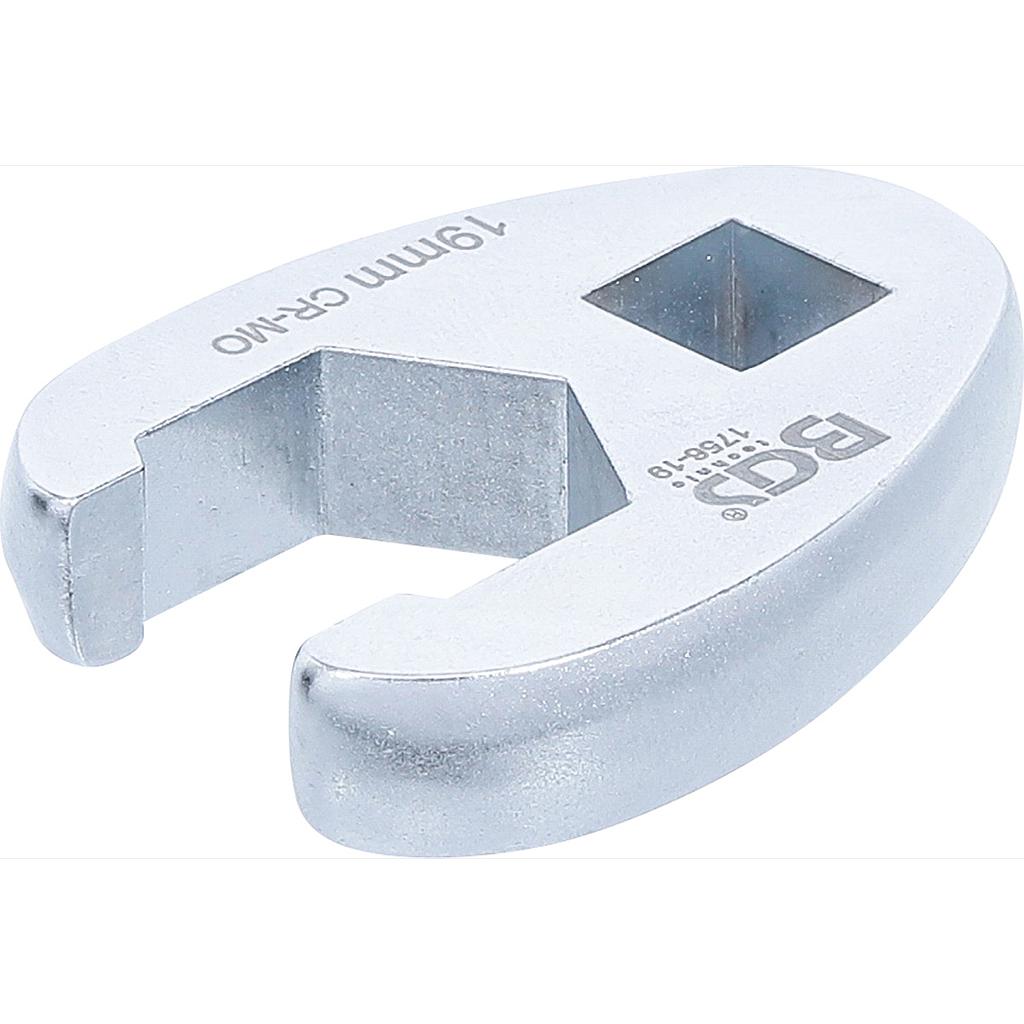 Hahnenfußschlüssel | Antrieb Innenvierkant 10 mm (3/8&quot;) | SW 19 mm