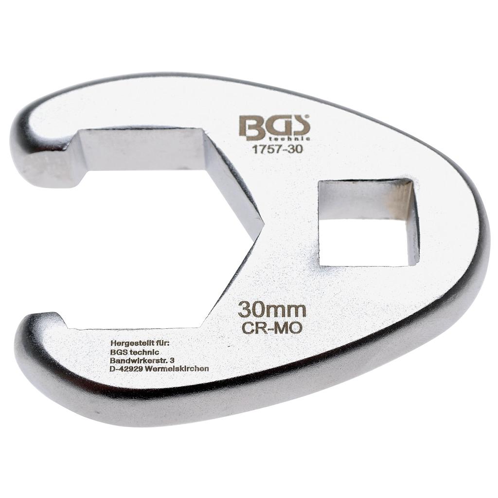 Hahnenfußschlüssel | Antrieb Innenvierkant 12,5 mm (1/2&quot;) | SW 30 mm
