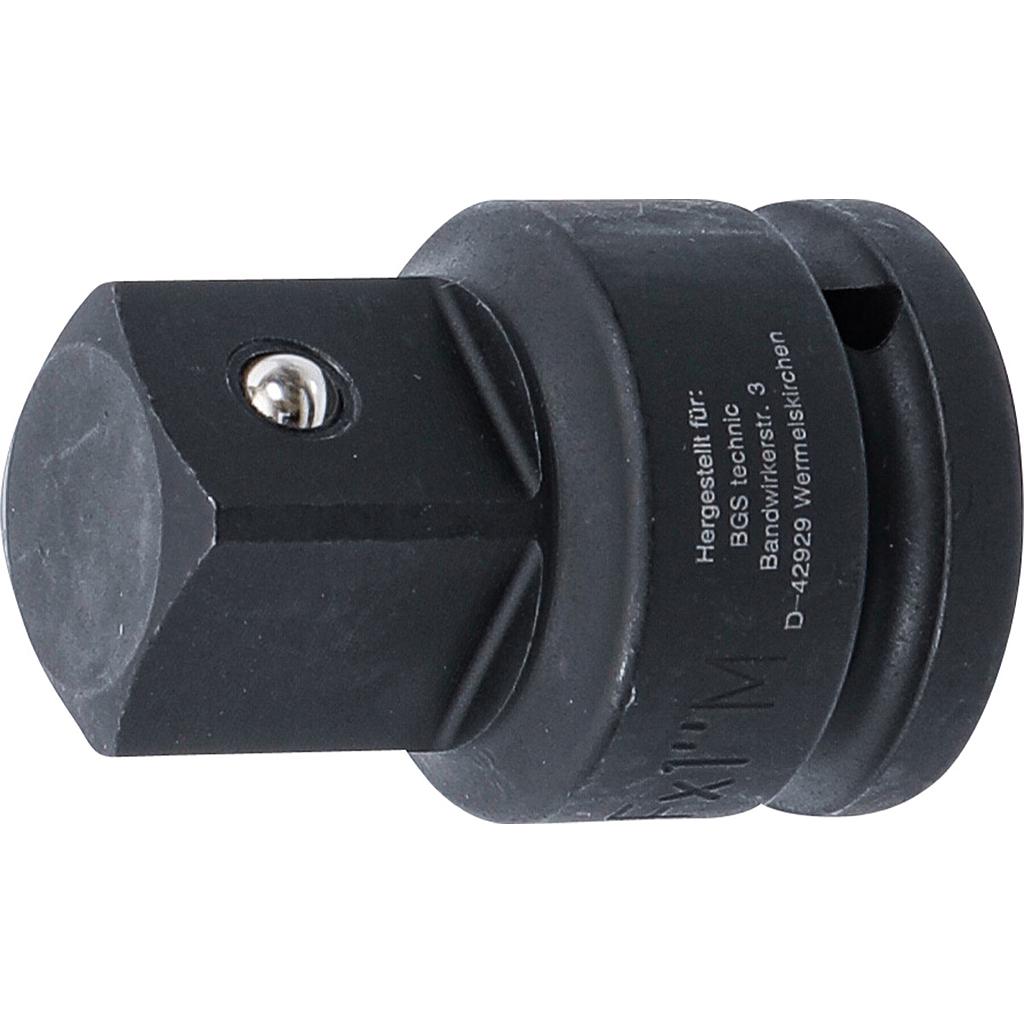 Kraft-Steckschlüssel-Adapter | Innenvierkant 20 mm (3/4&quot;) - Außenvierkant 25 mm (1&quot;)
