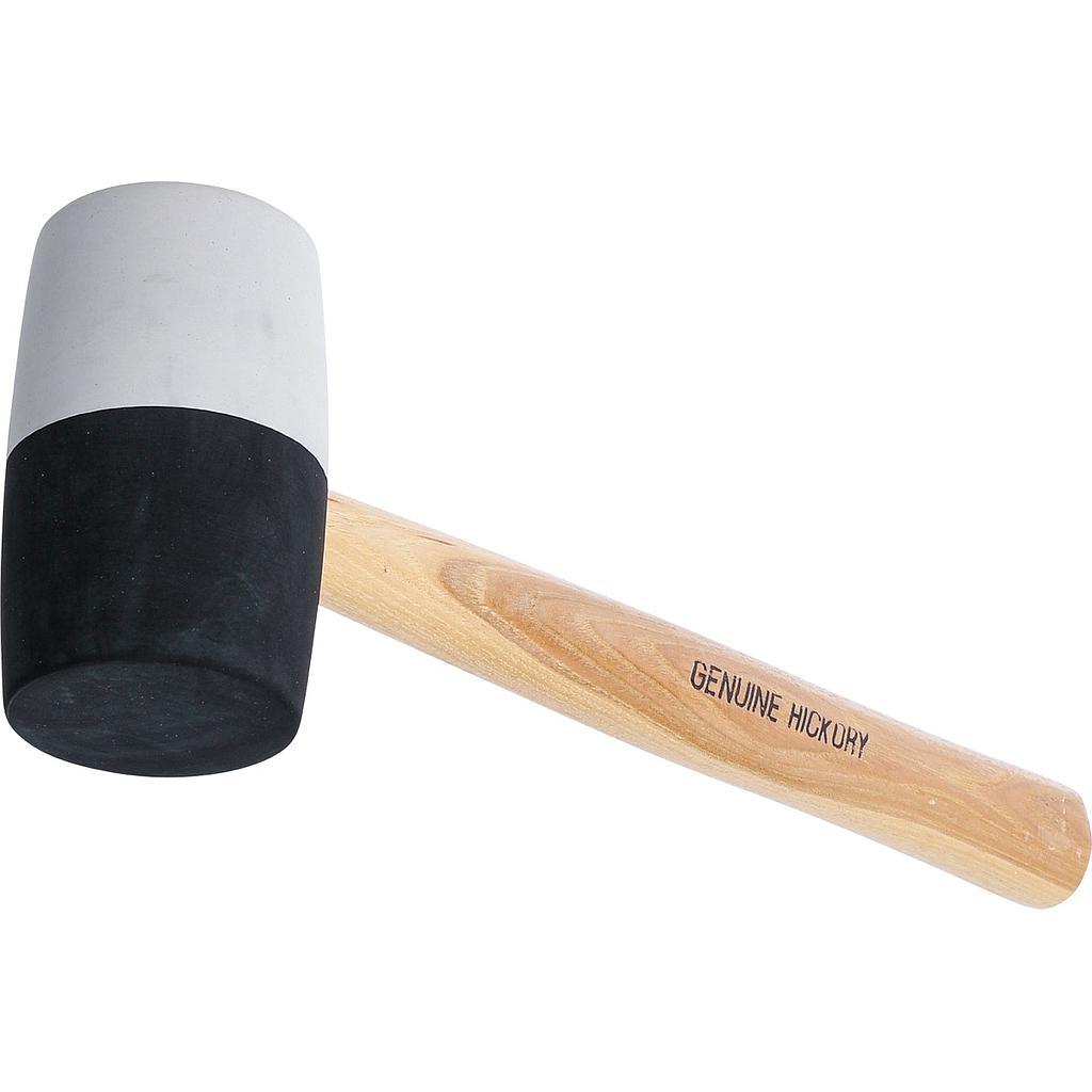 Gummihammer | Hickory-Stiel | schwarz-weisser Kopf | Ø 63 mm | 840 g