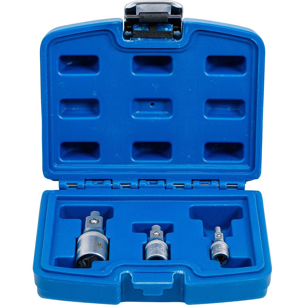 Verlängerungs-Satz mit Magnethalter | 6,3 mm (1/4&quot;) / 10 mm (3/8&quot;) / 12,5 mm (1/2&quot;) | 3-tlg.