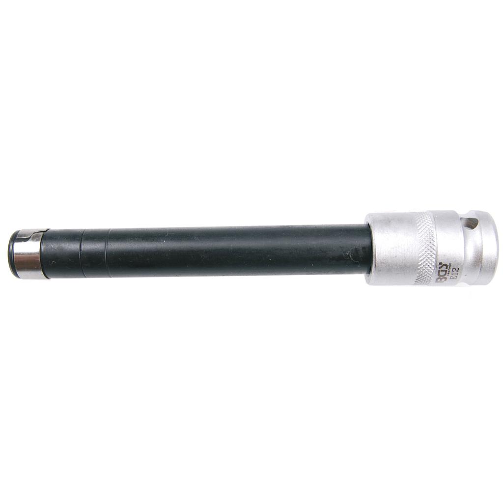 Steckschlüssel-Einsatz für BMW-Zylinderkopf E-Profil, 150 mm | Antrieb Innenvierkant 12,5 mm (1/2&quot;) | SW E12