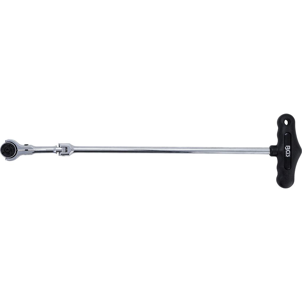 Gelenkknarre mit T-Griff, abwinkelbar | Abtrieb Außenvierkant 6,3 mm (1/4&quot;)