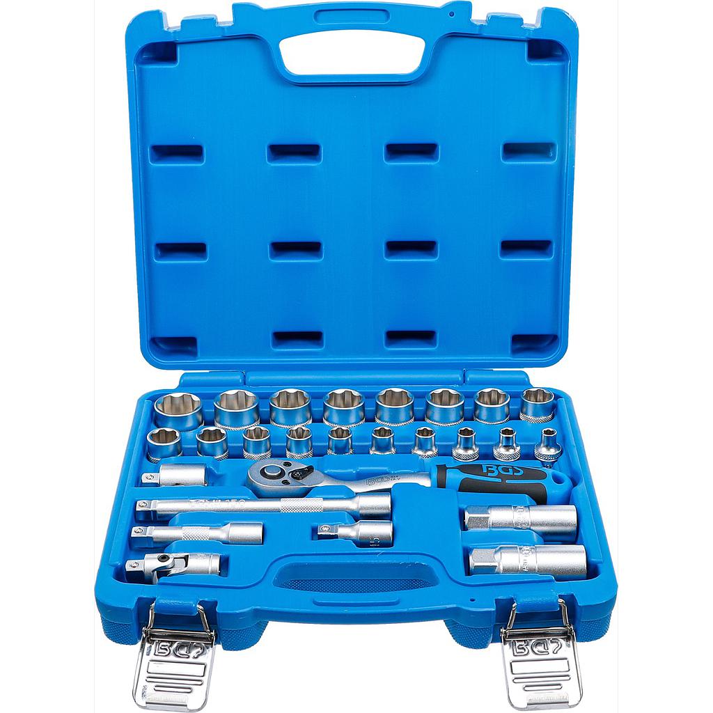 Steckschlüssel-Satz Wellenprofil | Antrieb 10 mm (3/8&quot;) | 26-tlg.