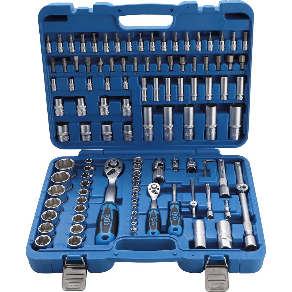 Steckschlüssel-Satz Wellenprofil | Antrieb 6,3 mm (1/4&quot;) / 12,5 mm (1/2&quot;) | 108-tlg.