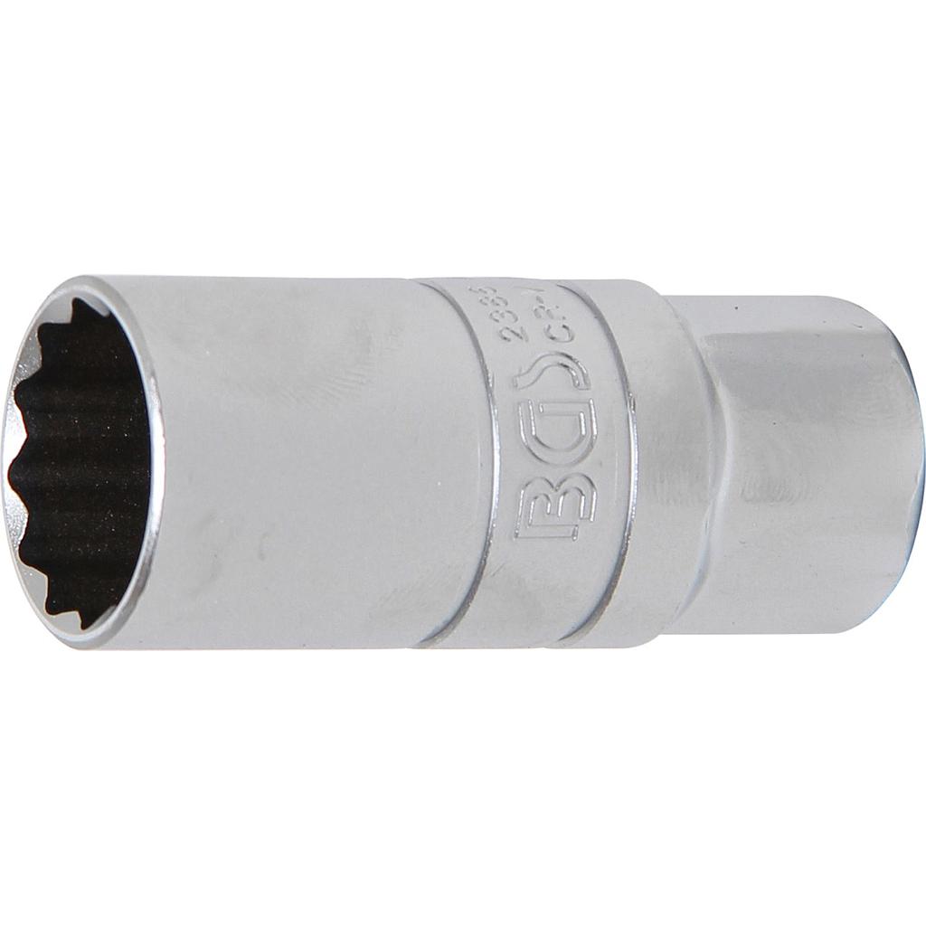Zündkerzen-Einsatz mit Haltegummi, Zwölfkant | Antrieb Innenvierkant 12,5 mm (1/2&quot;) | SW 21 mm