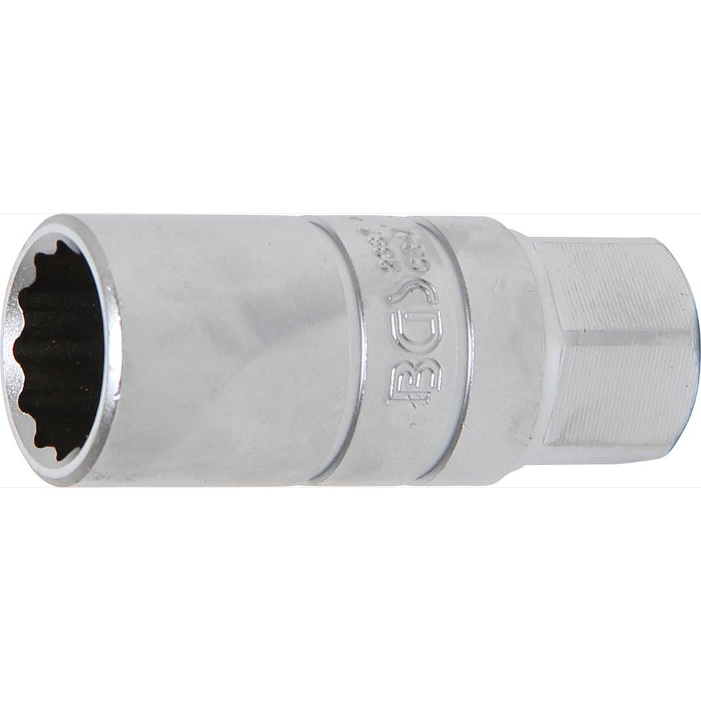 Zündkerzen-Einsatz mit Haltegummi, Zwölfkant | Antrieb Innenvierkant 10 mm (3/8&quot;) | SW 18 mm