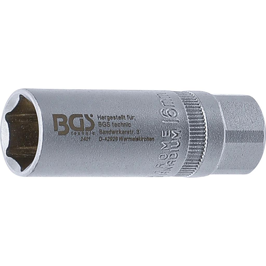 Zündkerzen-Einsatz Sechskant | Antrieb Innenvierkant 12,5 mm (1/2&quot;) | SW 16 mm