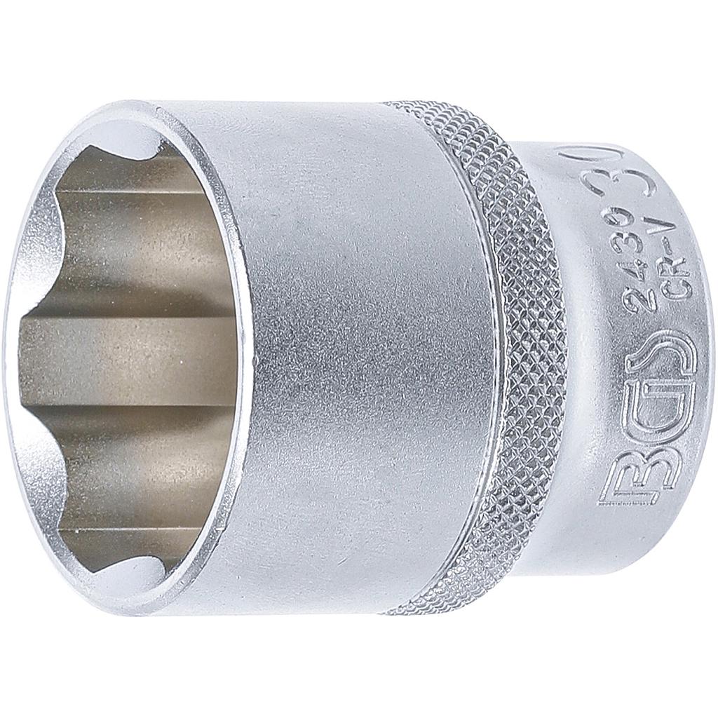 Steckschlüssel-Einsatz Super Lock | Antrieb Innenvierkant 12,5 mm (1/2&quot;) | SW 30 mm