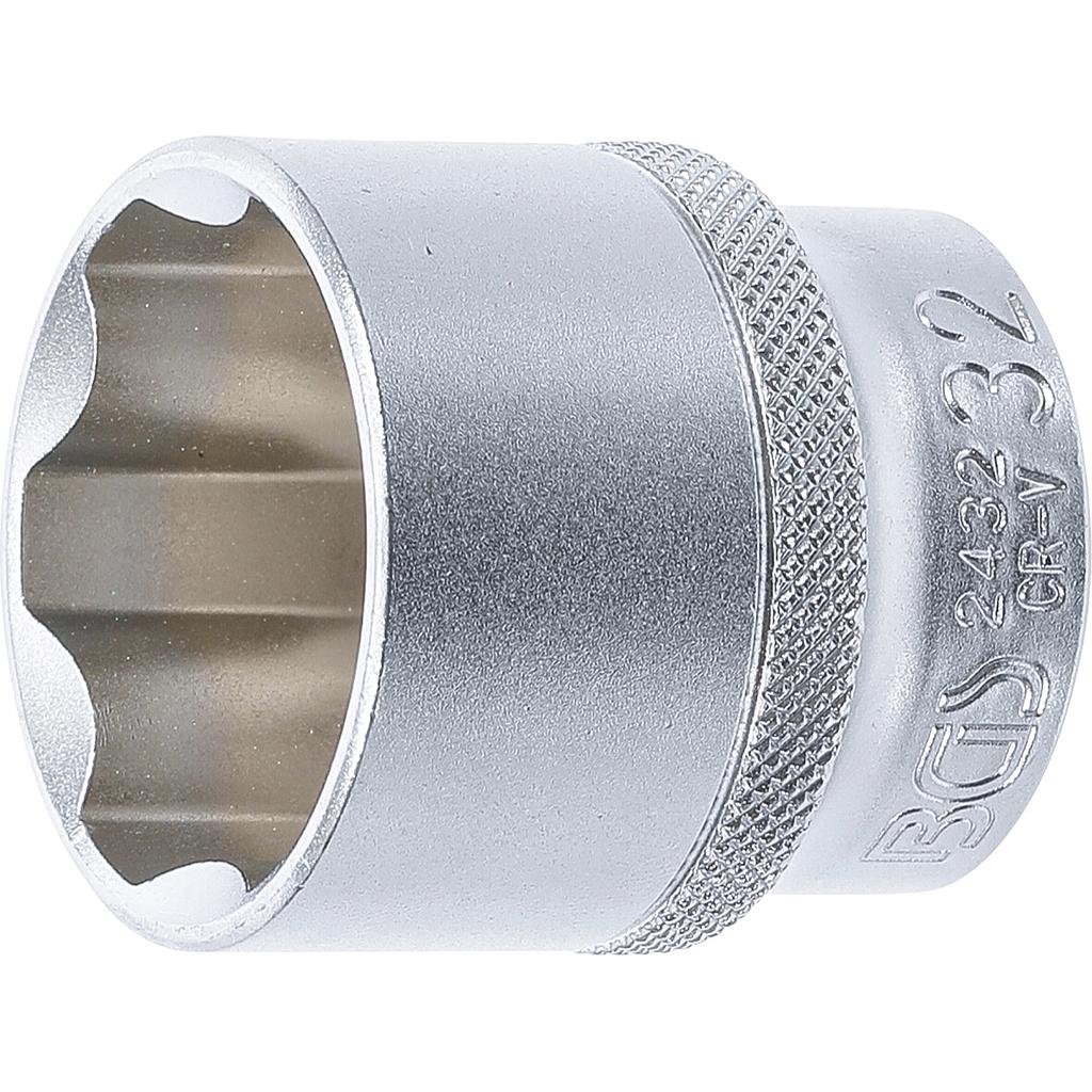 Steckschlüssel-Einsatz Super Lock | Antrieb Innenvierkant 12,5 mm (1/2&quot;) | SW 32 mm